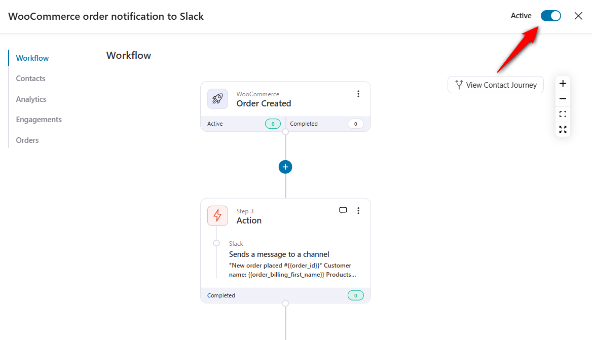 activate your woocommerce slack automation