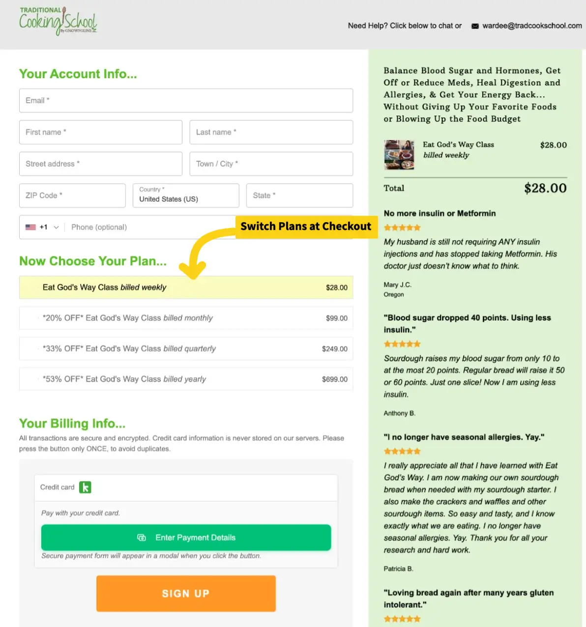 Let Customers Choose a Pricing Plan for the Course on Checkout