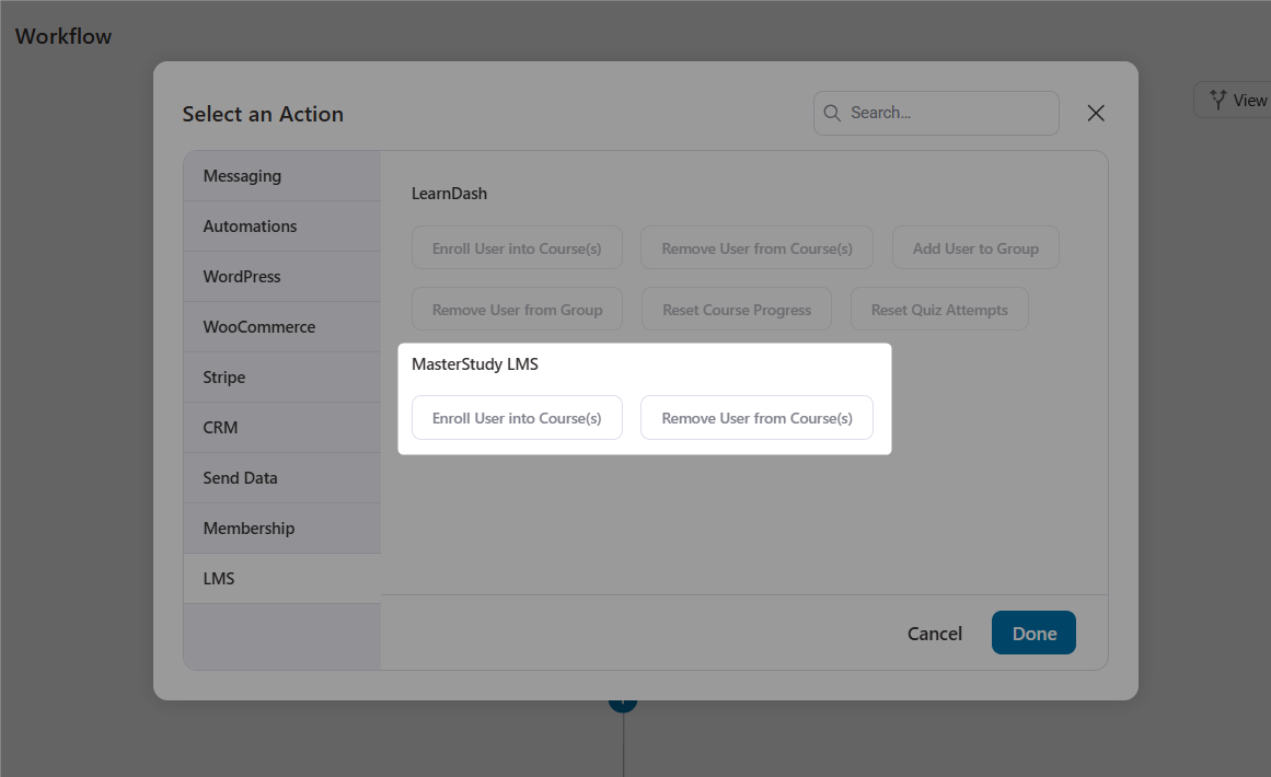 MasterStudy LMS automation action