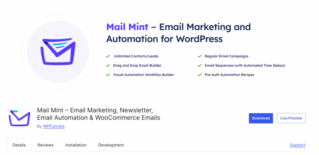 Mail Mint - one of the best AutomateWoo Alternatives