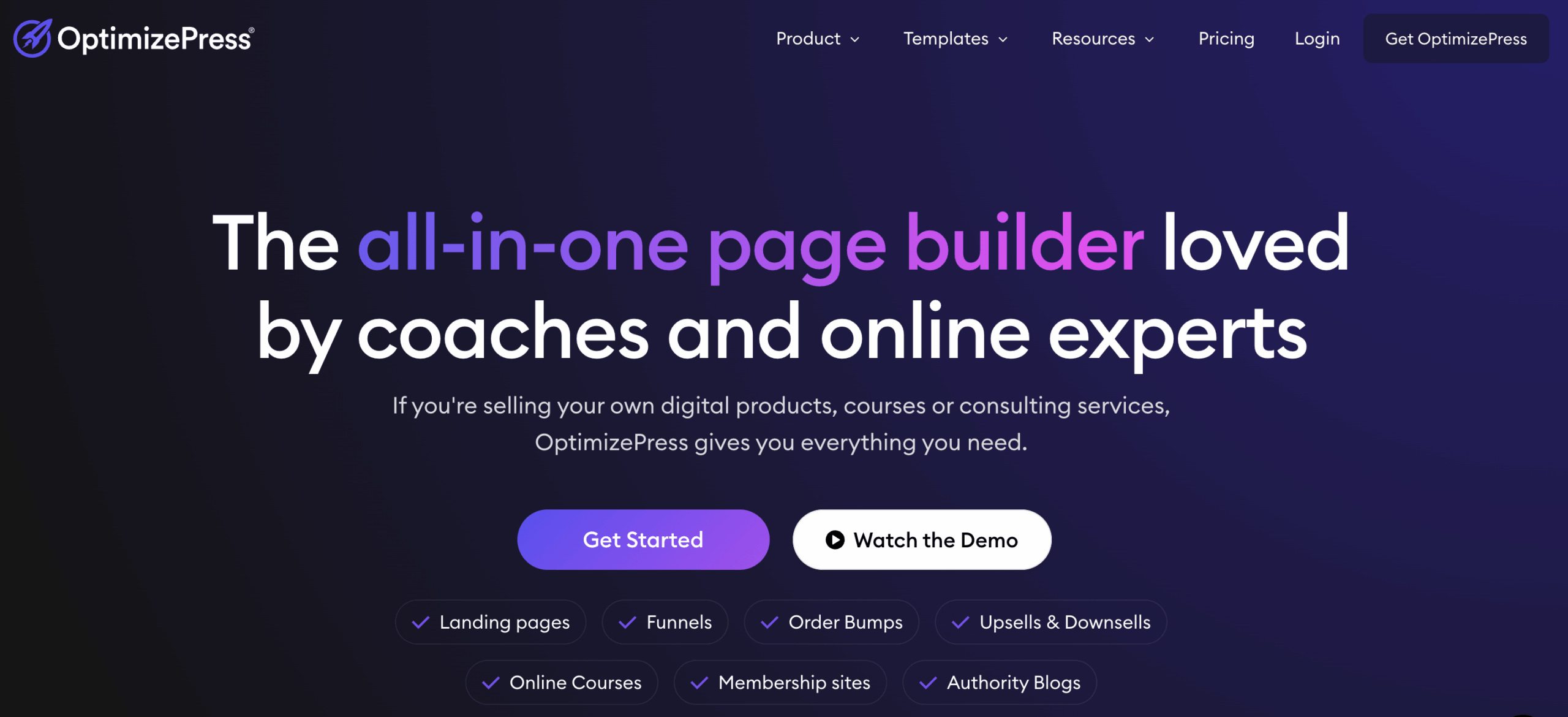OptimizePress - A landing page and funnel builder with built-in checkout