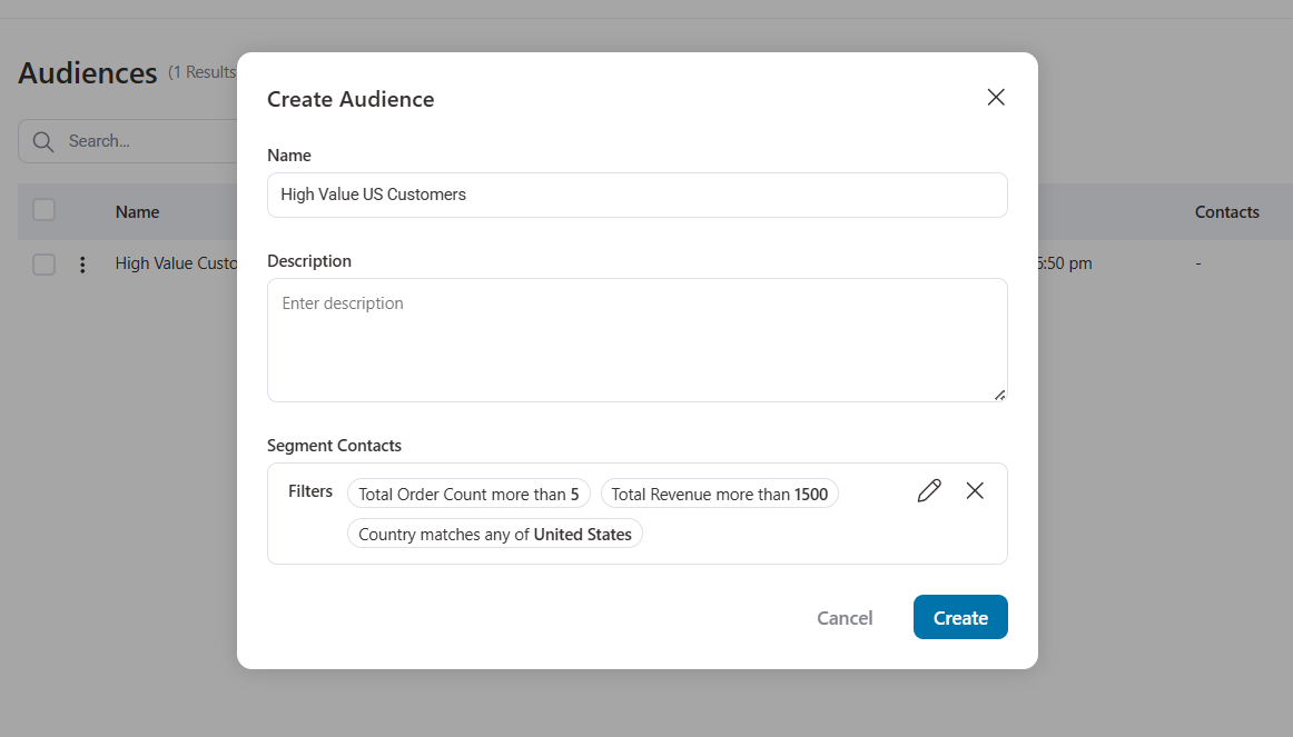 create audiences