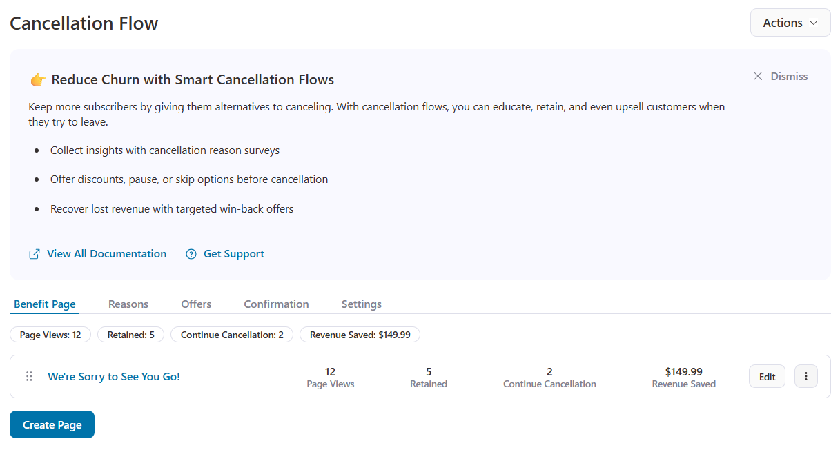 funnelkit sublium - cancellation flow that reduces churn