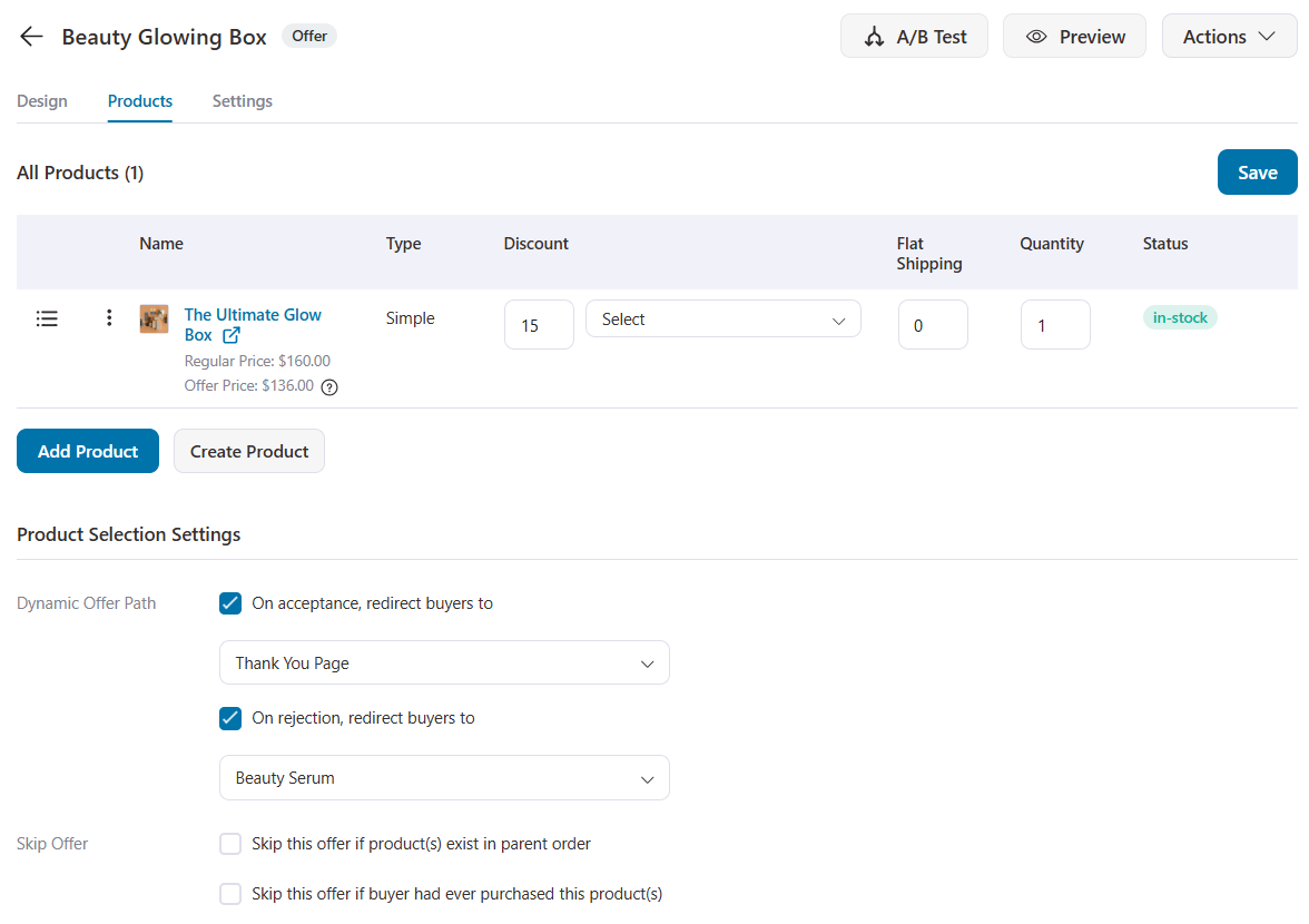 funnelkit one-click upsell dynamic offer path for upsells and downsells