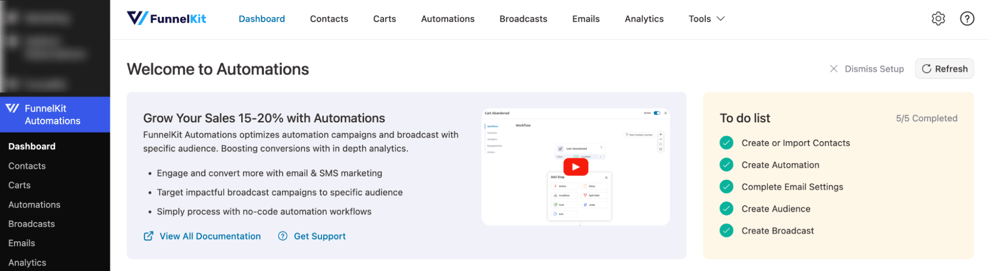 onboarding FunnelKit Automations