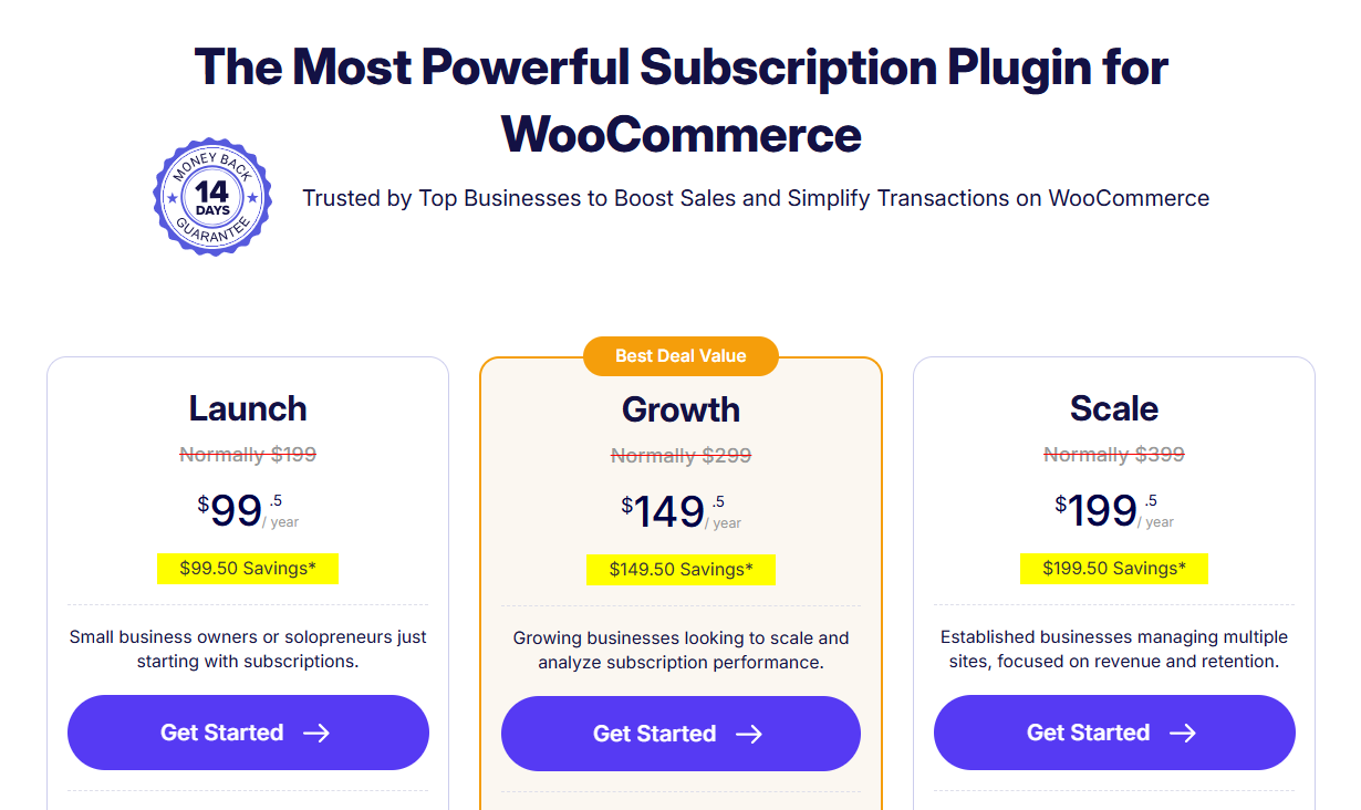 funnelkit sublium subscriptions pricing page