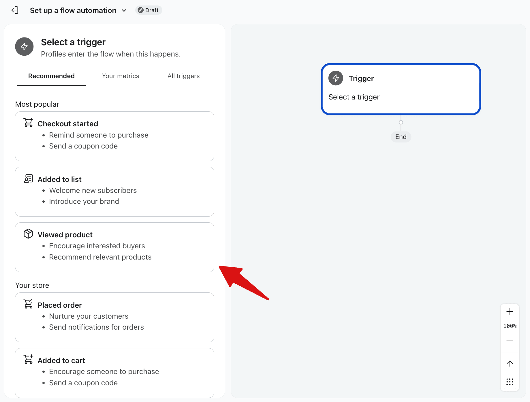 trigger ui klaviyo