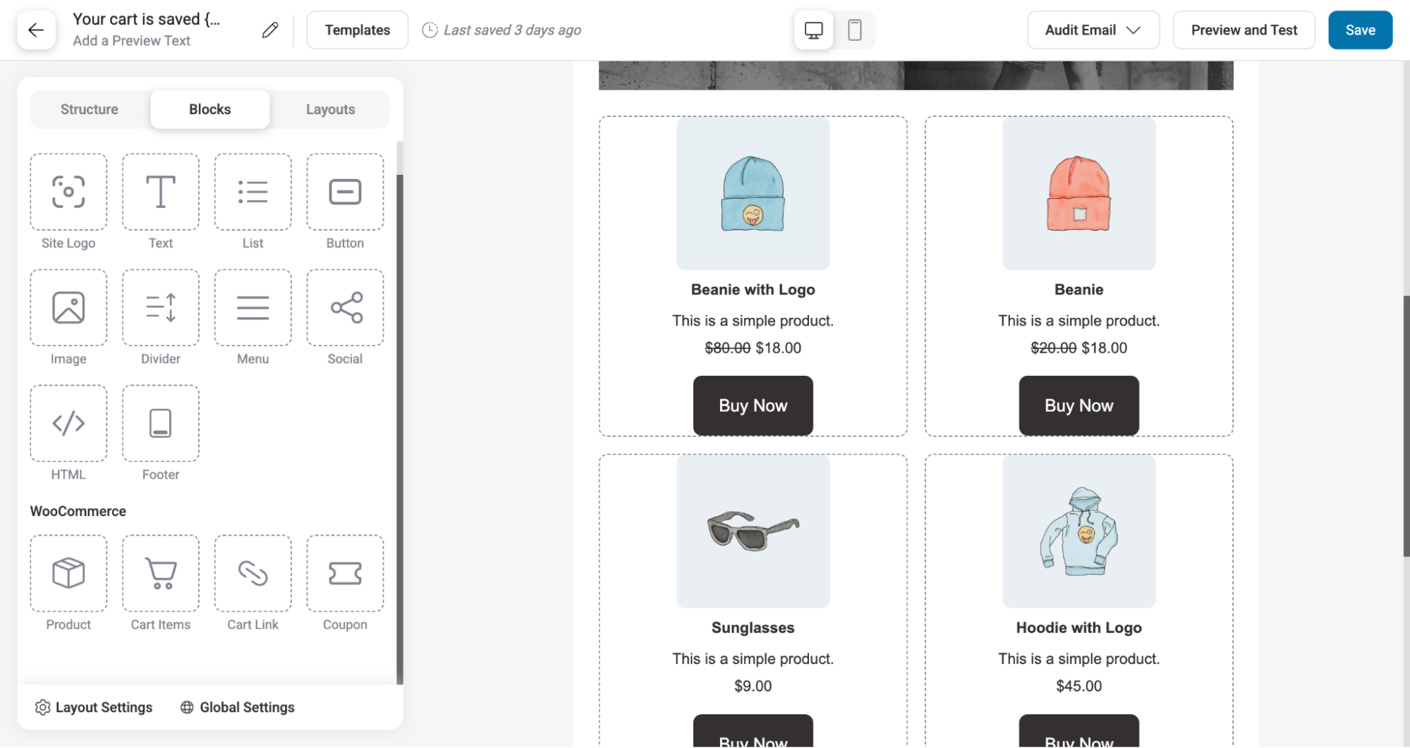 visual email builder FunnelKit automations