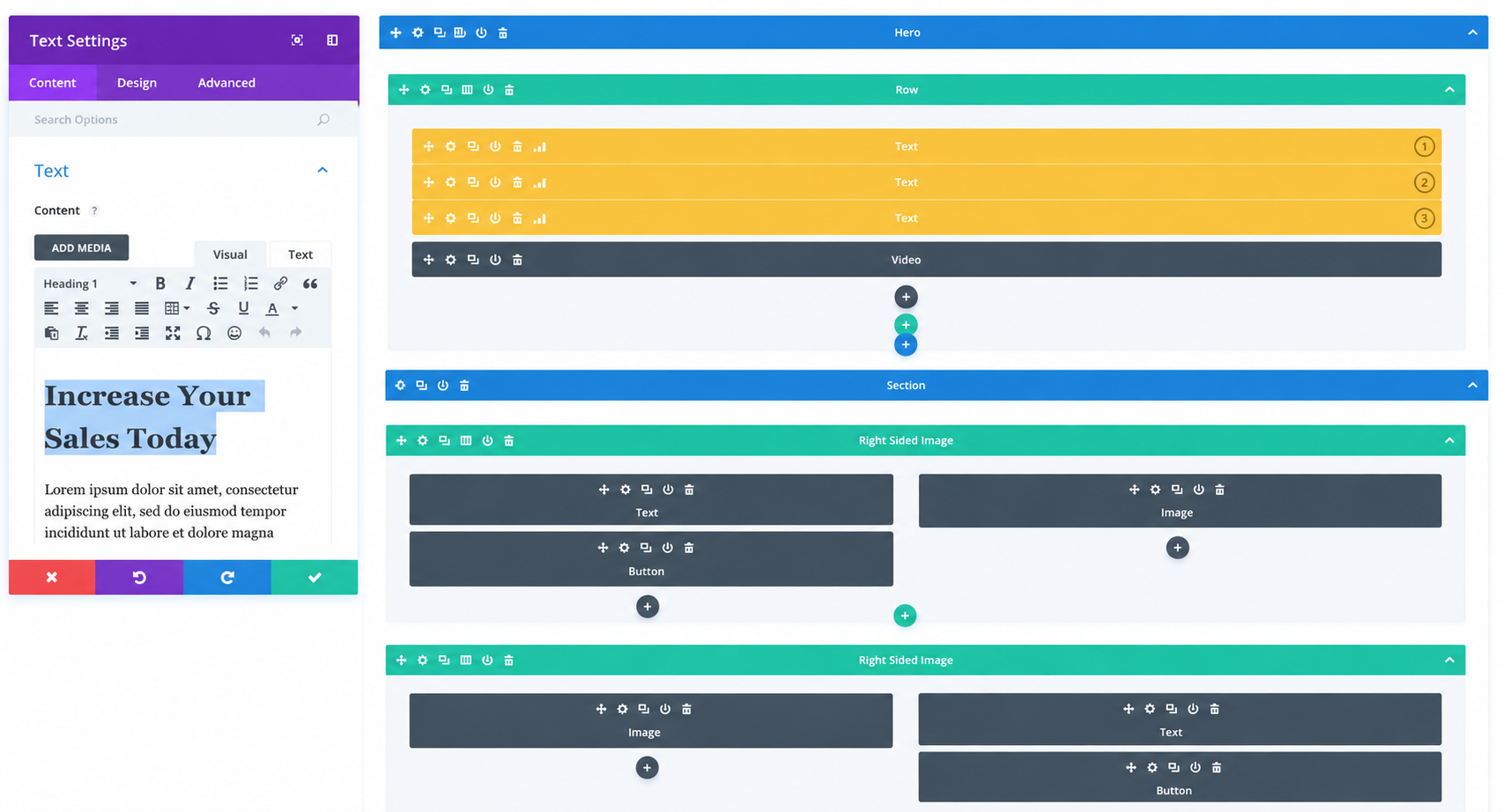 ab test page with divi leads