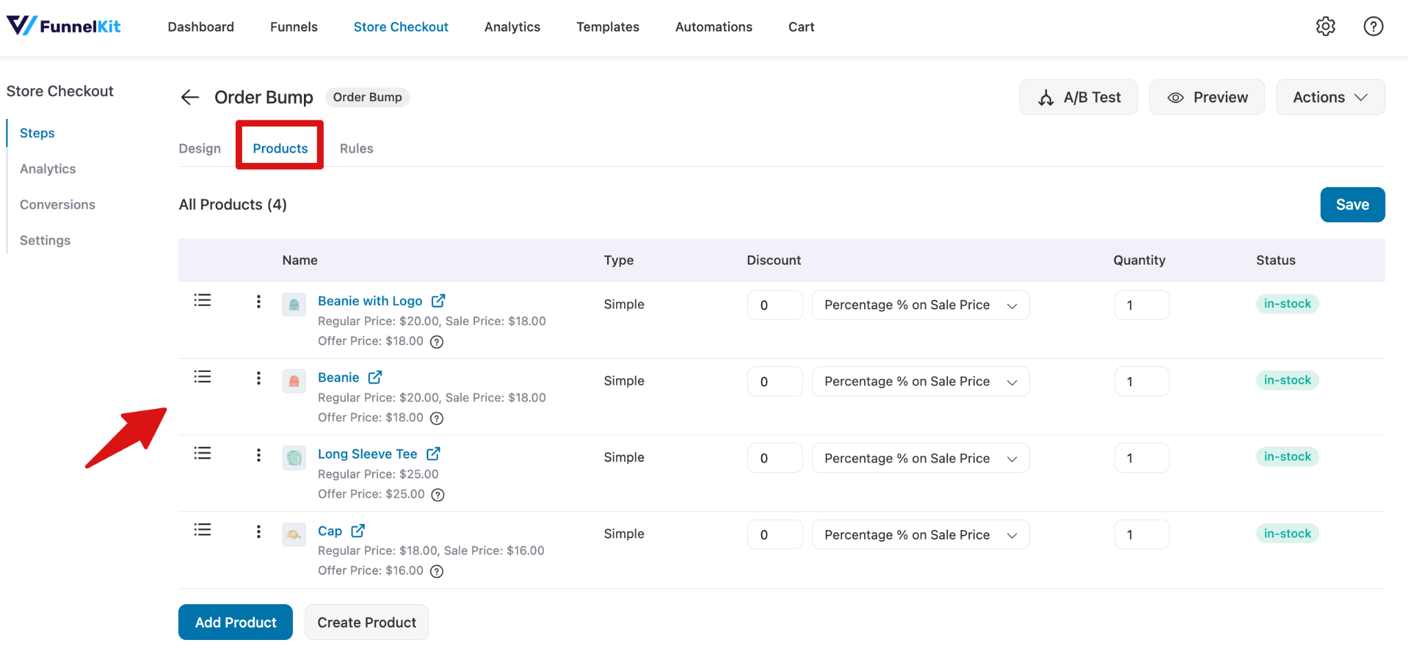 Adding multiple products to the slider order bump