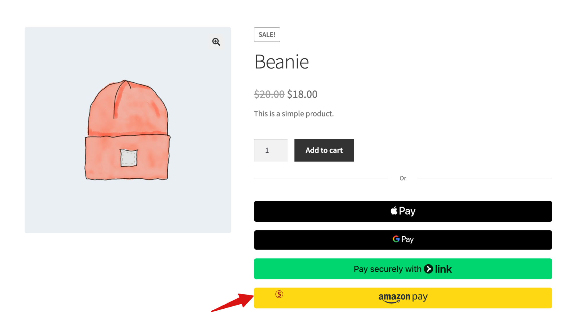 Now, to test the process, go to a product page where you can find the Amazon Pay option.