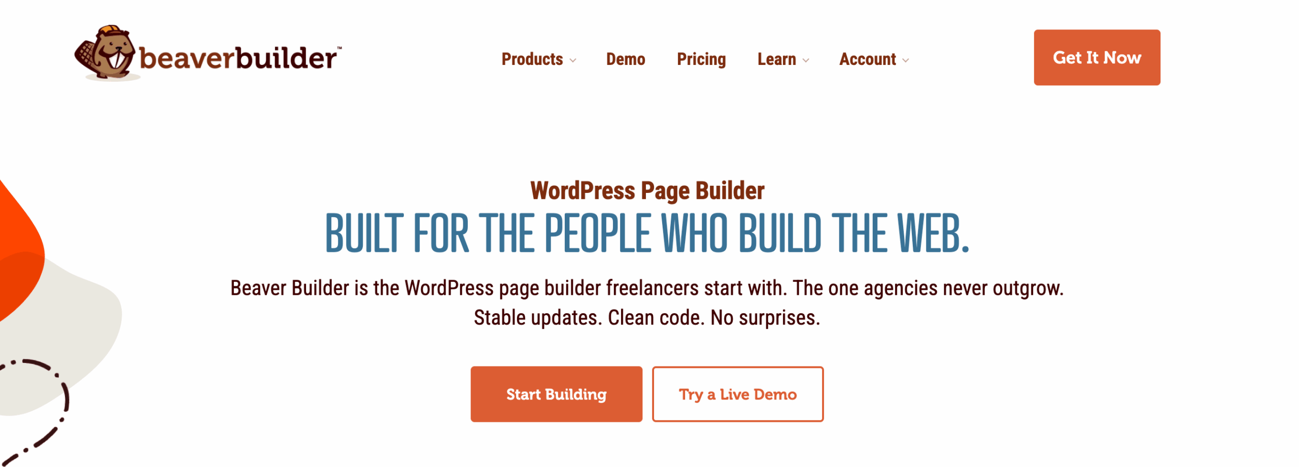Beaver Builder landing page