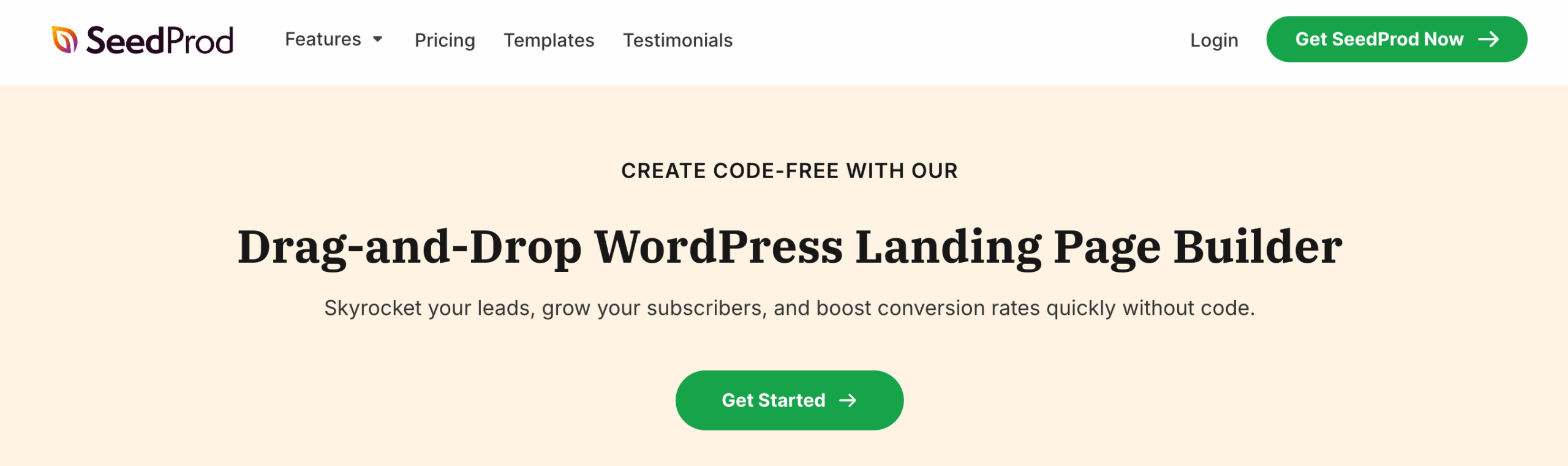 Seedprod landing page builder