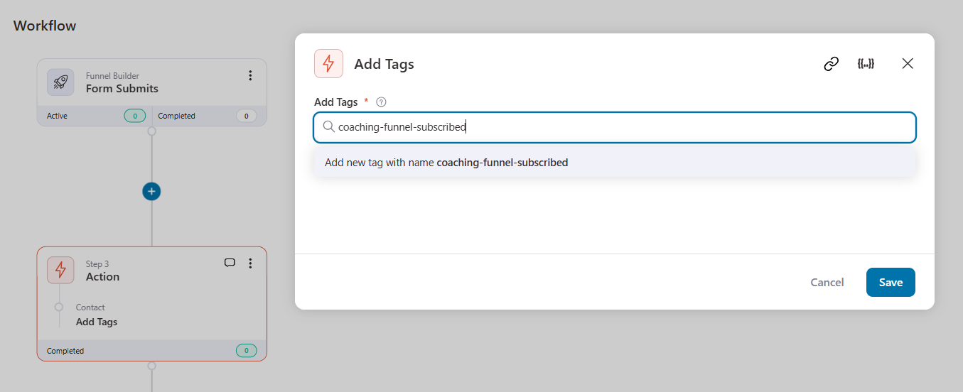 Start with the opt-in submission trigger, add a tag, and build your conditions from there.
