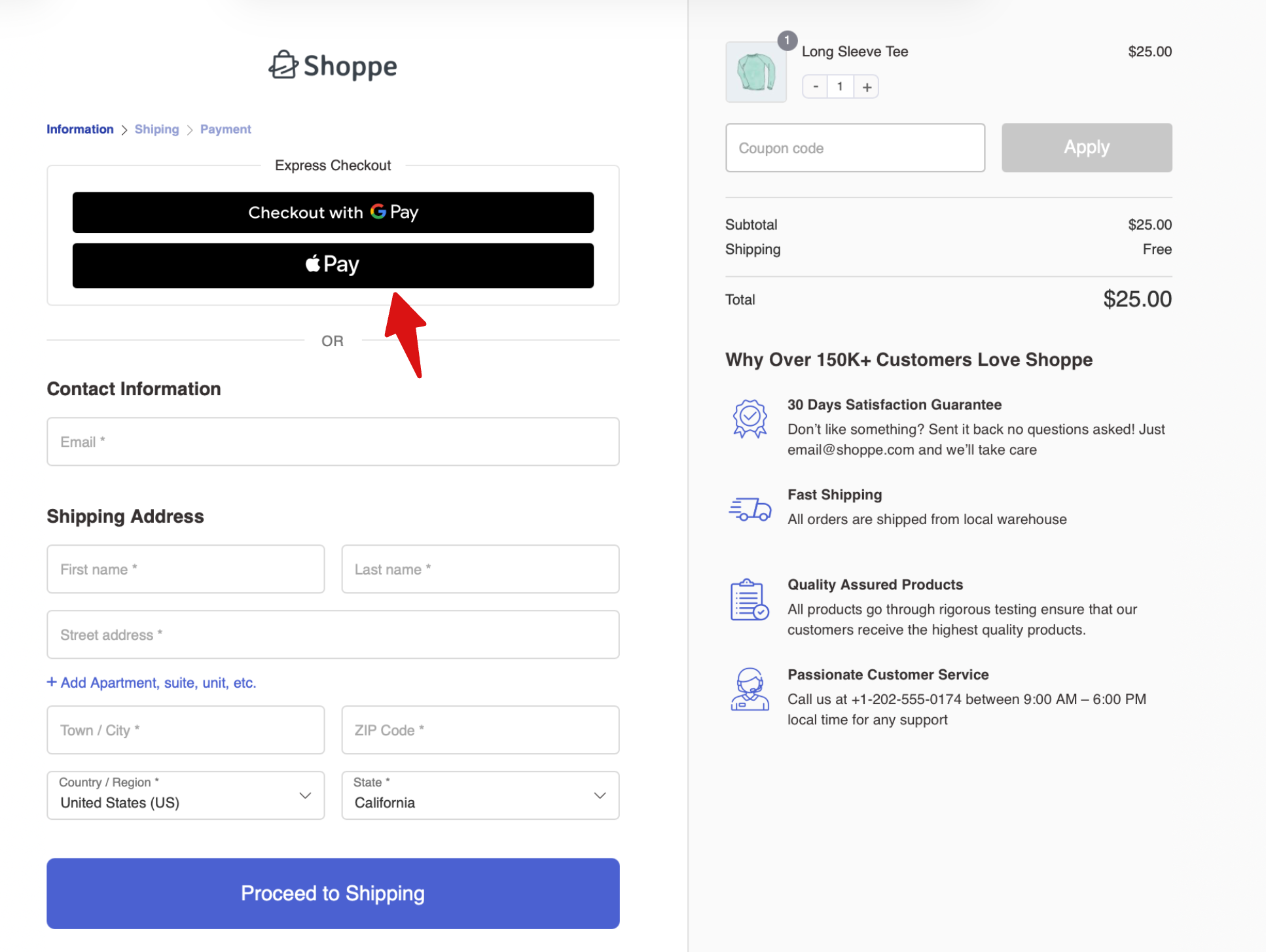 PayPal Apple Pay button on checkout page
