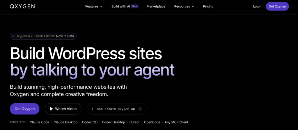 oxygen landing page builder