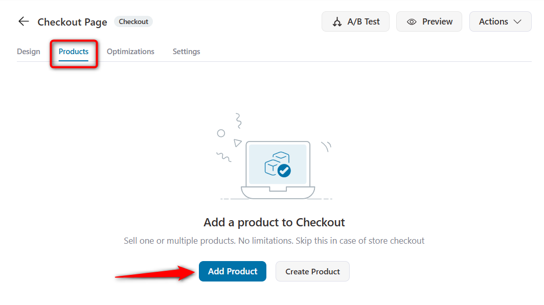 To set the products, go to Products under your checkout and add them there.