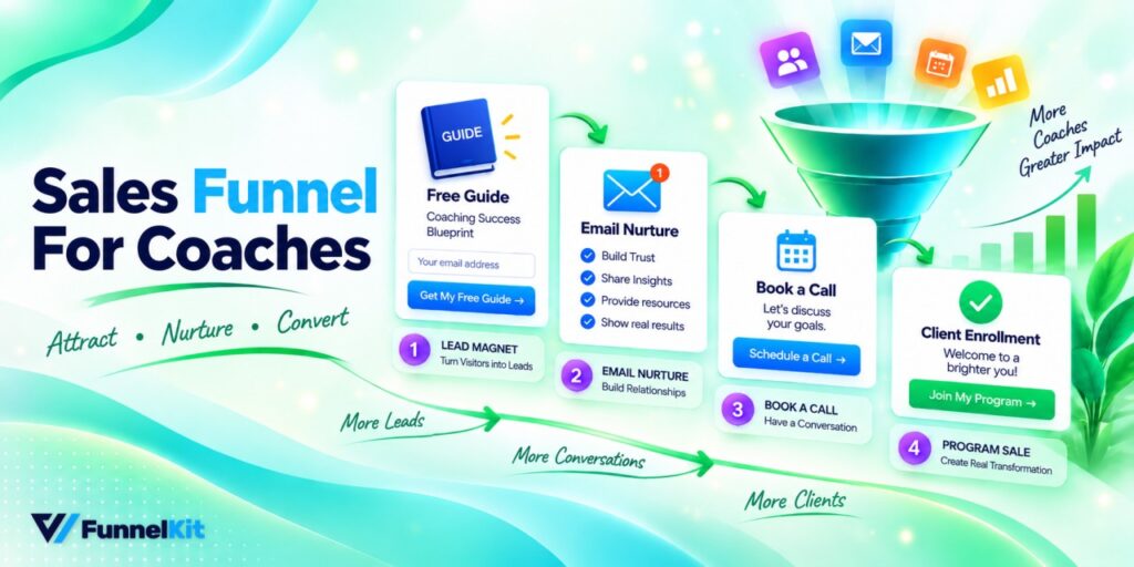sales funnel for coaches - FunnelKit