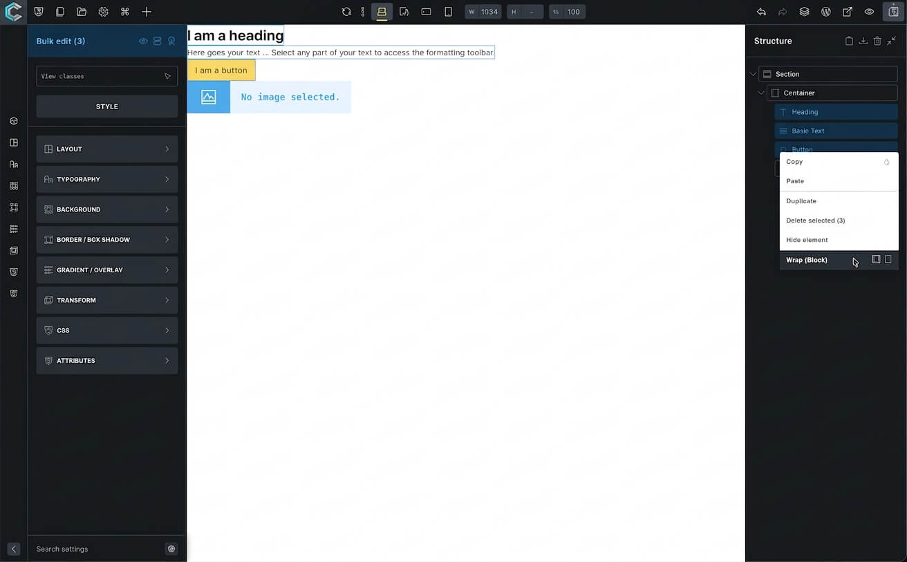 Testing Bricks Builder