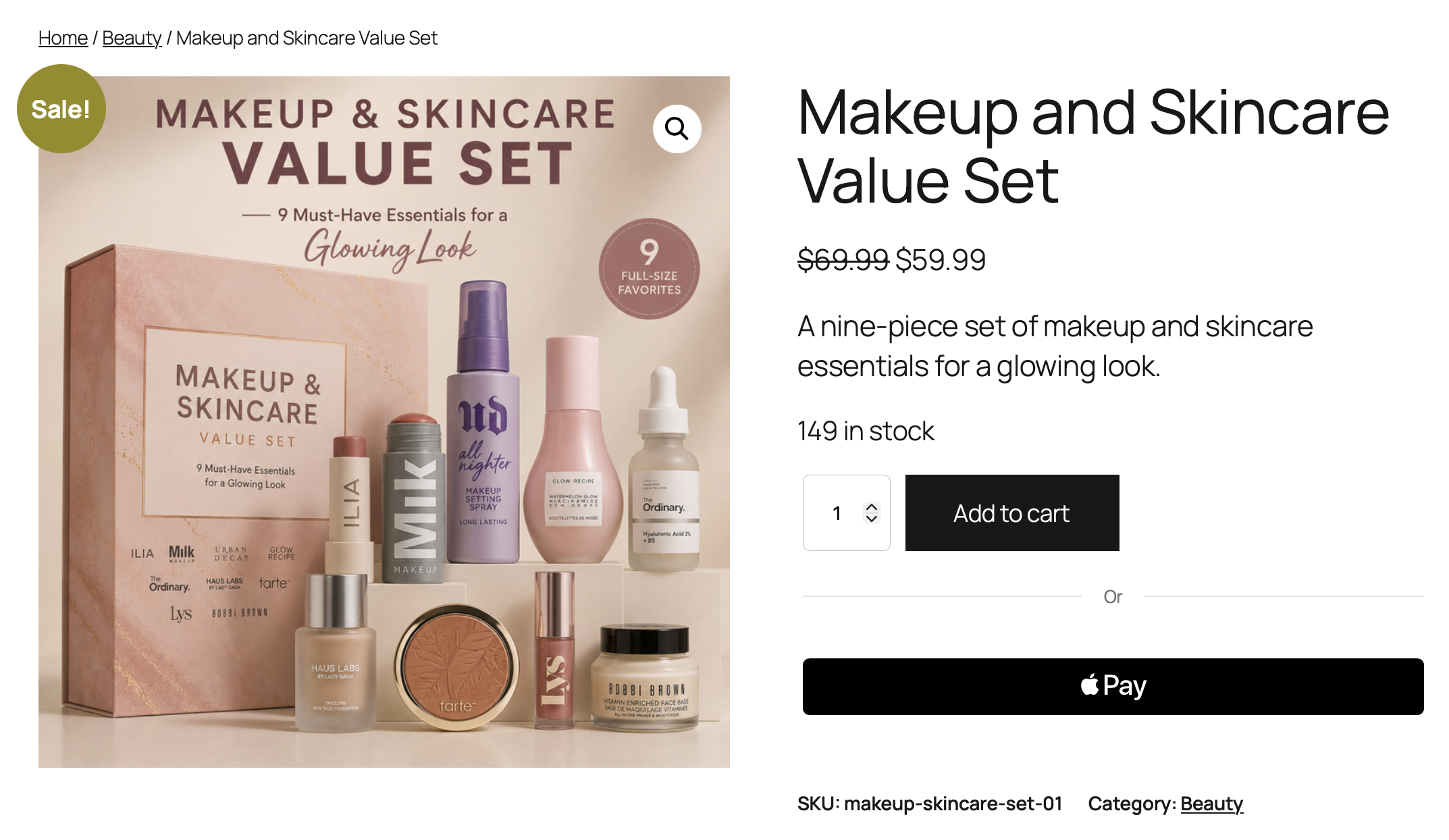 WooCommerce Apple pay express checkout button on the product page