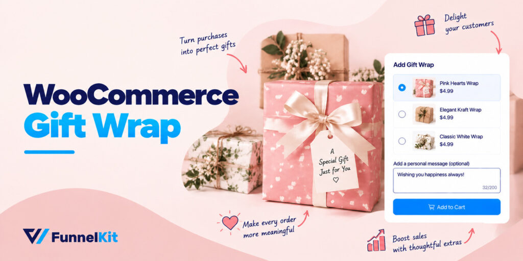 woocommerce gift wrap - FunnelKit