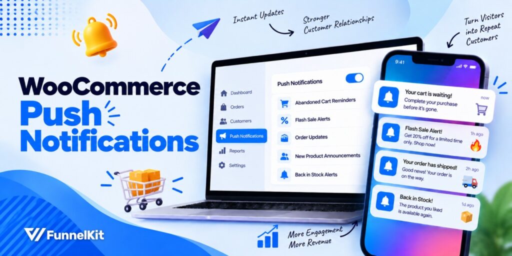 woocommerce push notifications - FunnelKit