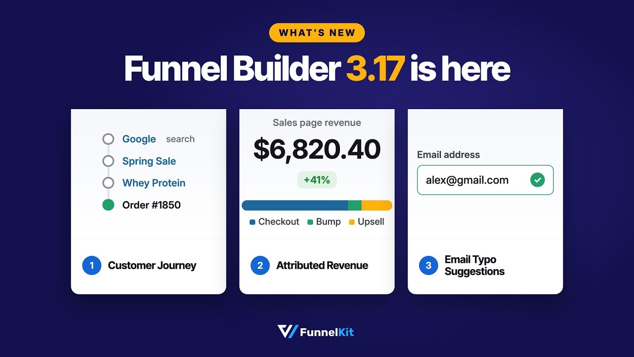 FunnelKit Funnel Builder 3.17: Customer Journey, Attributed Revenue & More